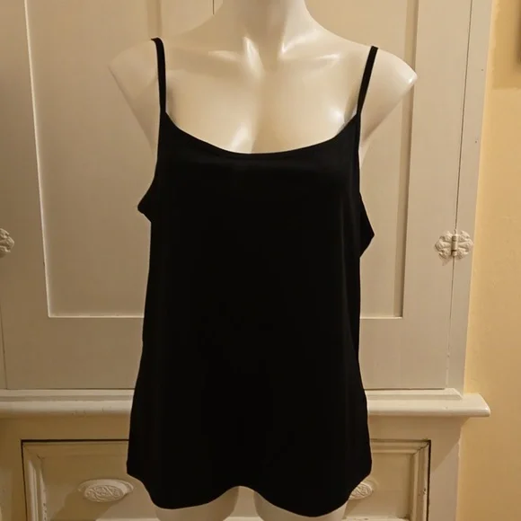 Rafaella black 2 pc mesh embroidered top Sz XL - Picture 4 of 6